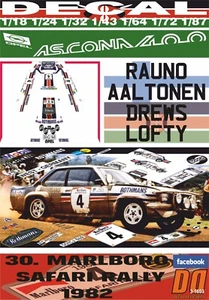 DECAL OPEL ASCONA 400 R.AALTONEN SAFARI R. 1982 DnF (09) - Picture 1 of 1