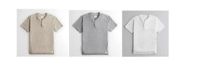 HOLLISTER TRIO DE CAMISAS DE ALGODÃO TAMANHO L - CORES BRONZEADO, CINZA E BRANCO. - Imagem 1 de 4