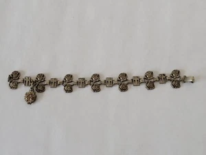 Vintage Stations of the Cross Metal Bracelet with 2-sided Charm - Picture 1 of 9