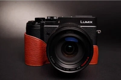 Leather Half Case Camera Retro Cover Insert for Panasonic Lumix GX8 TP Handmade - Image 1 of 4