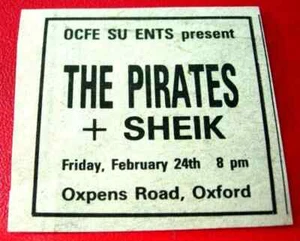 The Pirates Oxford Gig Vintage ORIGINAL 1978 Press/Magazine ADVERT 2"x 2" - Imagen 1 de 3