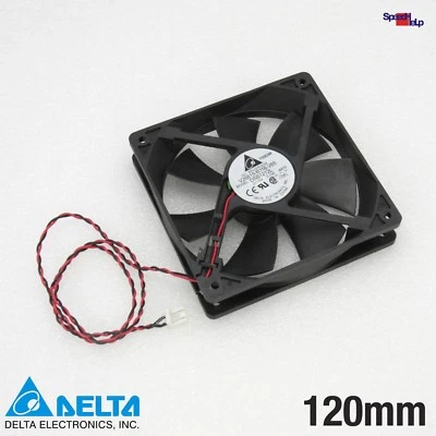 Ventilador enfriador sistema Delta DSB1212L 120x120x25 mm 2 pines 12 V rodamiento de bolas Foto 1 de 4
