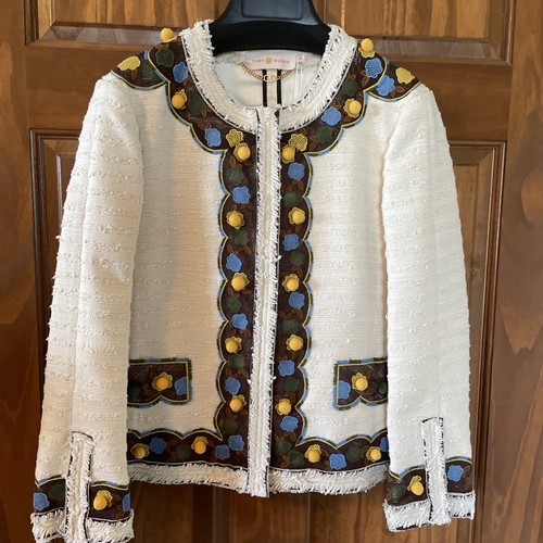 JACK IN TWEED TORY BURCH TAGLIA 6 NUOVO CON ETICHETTE