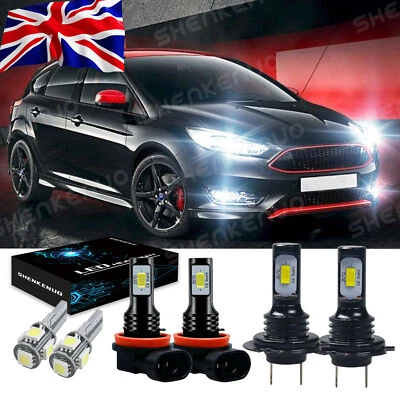 For Ford Focus MK3 Headlight Led White Fog Side Light Bulbs 2012-2018 Set-6x HK - Image 1 of 4
