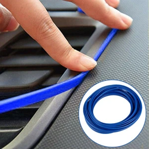 Blue Car Door Panel Edge Gap Strip Cover Decor Molding Trim Auto Accessories 5M  - Picture 1 of 18