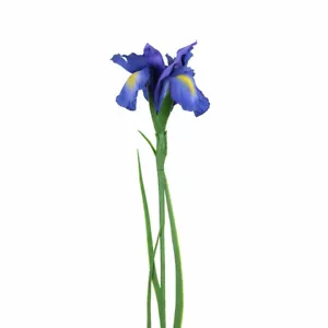 Faux Silk Long Iris Stem Blue 69cm/27 Inches Tall - Picture 1 of 1