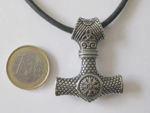 Thors Hammer Eagershelm Knoten Edelstahlanhänger Ketten Anhänger  / x858 - Picture 1 of 9