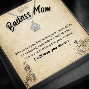 To My Mom Necklace, 925 Silver crown Necklace, Mother's day gift from kids. - Picture 1 of 5