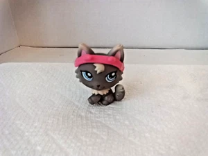 Littlest Pet Shop~#1411~Sweet Devil~Fox Cub~Grey Yellow~Attached Pink Horns - Picture 1 of 3