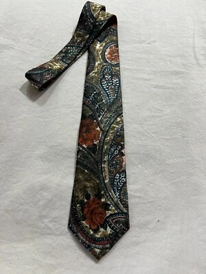 Corbata Oleg Cassini Hombre Floral Geométrica Brillo EE. UU. Foto 1 de 4