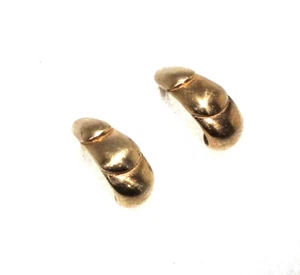 Ladies/women's 9ct yellow gold cuff style earrings with butterfly backs - Picture 1 of 9