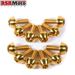 Honda CBR600RR Titanium Front Brake Disc Rotor Bolts, 2003-2020, Gold - Picture 1 of 4