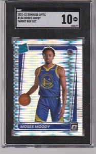 2021-22 Optic Moses Moody SGC GEM MINT 10 RC Target Box Rookie Warriors - Picture 1 of 2