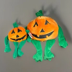 TY PUMKIN Pumpkin VTG Beanie 1998 Rare W/Tag Error Buddy 1999 Halloween Plush - Picture 1 of 11
