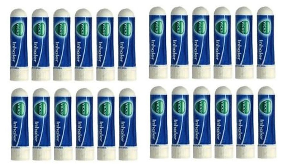 Vicks Llavero Inhalador Alivio para Congestión Nasal Sinusal Fría - 24 Piezas Foto 1 de 4