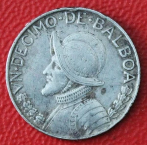 1962 Panama 1/10 Balboa - 90% Silber - #8646 - Bild 1 von 2