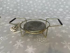 Vintage Warm-o-Tray Electric Warmer Gold Buffet Trivet Atlantic Precision #101 - Picture 1 of 4