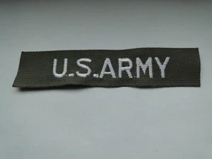 Aufnäher   Namenszug   US Army   ca 12 x2,5  cm  in tarn u Weißer Schrift - Picture 1 of 1