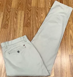 PANTALONES TOMMY HILFIGER CUSTOM FIT ALGODÓN/GRIS SPANDEX TALLA 36W X 34L - Imagen 1 de 5