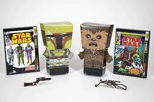 Far Out Toys Star Wars Pulp Heroes Snap Bots Chewbacca Boba Fett 3D Collectibles - Picture 1 of 4