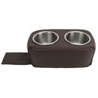 Brown Pontoon Cup Holder With Double Stainless Steel Cup Holder Drink Bottle Ho