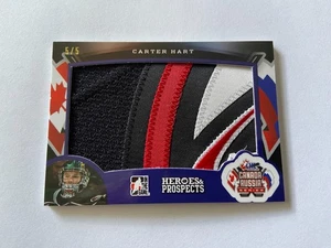 2015-16 Hoja ITG Heroes & Prospects Carter Hart 5/5 Parche 1/1 Canadá Rusia/5 - Imagen 1 de 3
