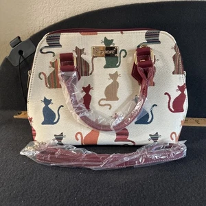 Bolso Bandolera Signare Tapiz Mano Hombro para Mujer Diseño Gato - Imagen 1 de 5