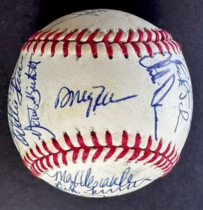 1990 CALIFORNIA ANGELS TEAM SIGNED BASEBALL BERT BLYLEVEN Winfield JOYNER ABBOTT - Picture 1 of 7