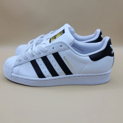 Adidas Superstar Puntera Concha Blanco Negro Clásico Niños Grandes Zapatos Talla 7Y Sin Plantillas Foto 1 de 4