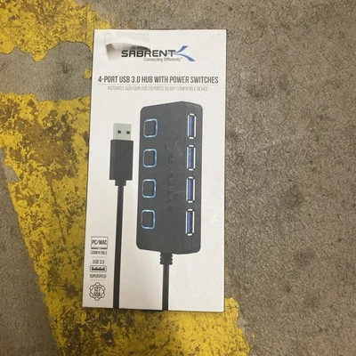 Sabrent 4 Port USB 3.0 Hub With Power Switches  - Image 1 of 4