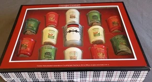 Yankee Candle 12 Winter Sampler Windlicht Schneemann Glashalter Mistelzweig Weihnachten - Bild 1 von 2
