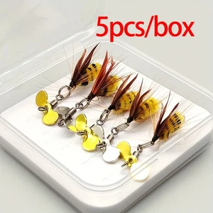 Angelköder Fliegenfischen Köder Kunstköder 5 Stk Set Widerhaken Fly Fishing - Bild 1 von 5