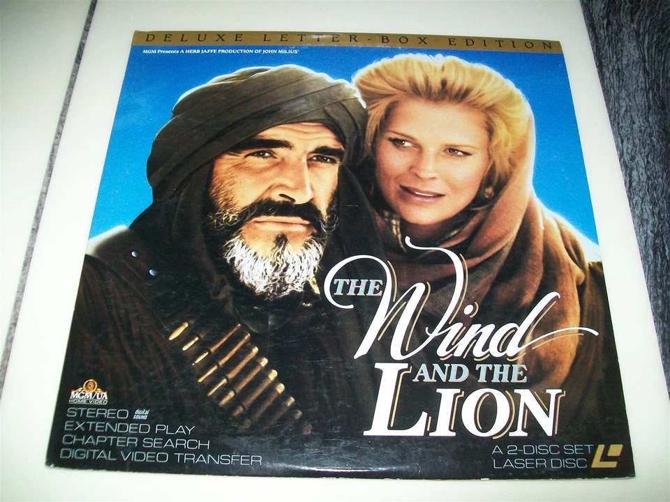 THE WIND AND THE LION 2-Laserdisc LD SET WIDESCREEN FORMAT EXCELLENT W/TRAILER! Foto 1 de 1