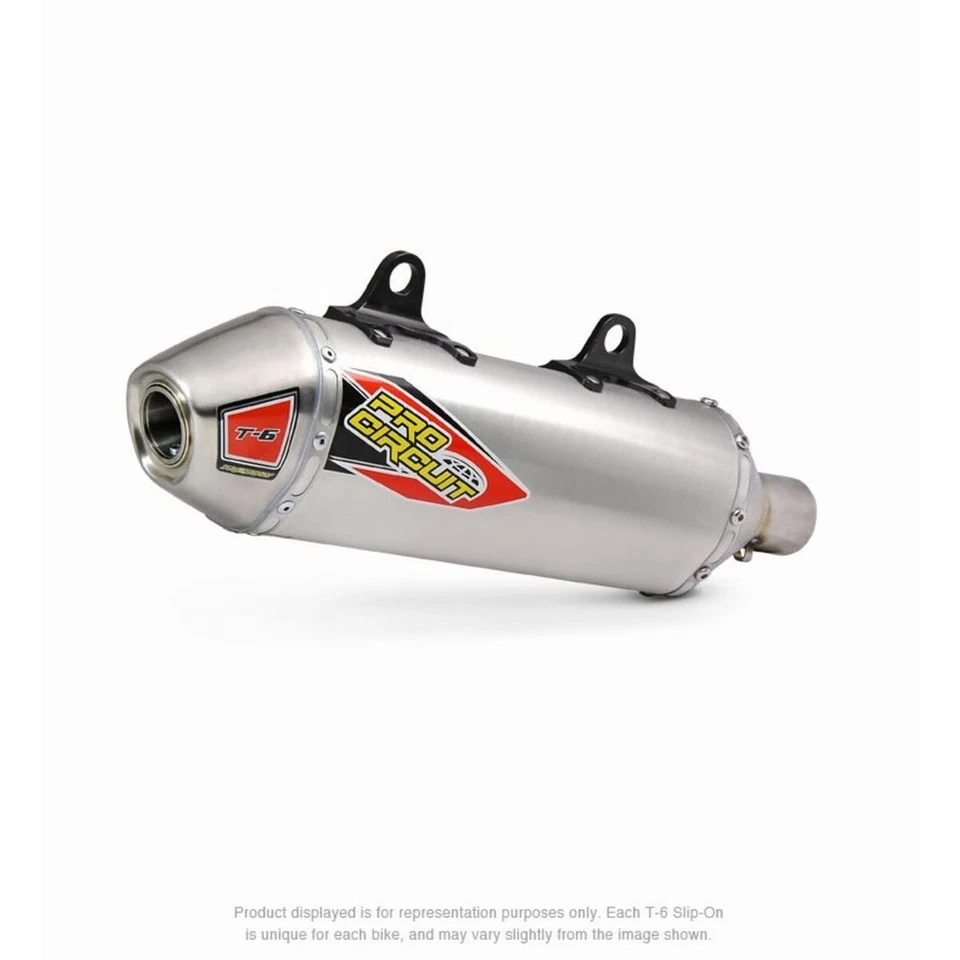 Pro Circuit Stainless T-6 Slip-On Silencer (Aluminum/Stainless) - 0151635A - Imagem 1 de 1