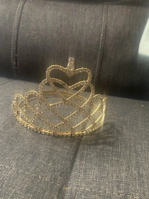 Красивый винтажный Pageant головной убор корона головной убор со стразами тиара регулируемый - Изображение 1 из 4