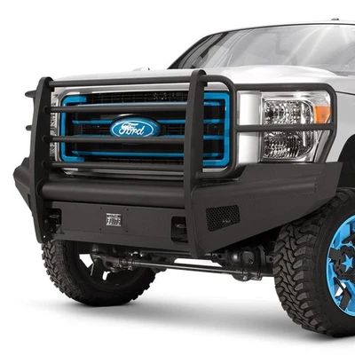 For Ford F-250 Super Duty 08-10 Bumper Black Steel Elite Full Width Black Powder Foto 1 de 4