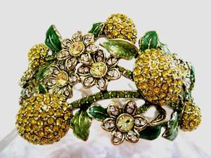 HEIDI DAUS "Lemon Blossoms" (Sz. S/M) Beautiful Blooming Bracelet (Orig.$249.95) - Picture 1 of 12