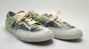 True Religio Low Canvas Shoes Sneakers Women Size 6.5 Plaid TR563100-E31 - Picture 1 of 15
