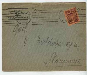 Copertina commerciale Lettonia 1928 "Jaunakas Zinas" Riga  - Foto 1 di 2