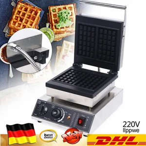 Elektrische Waffeleisen 2-Gitter Kommerzielle Waffelmaschine Backmaschine DHL ! - Bild 1 von 13