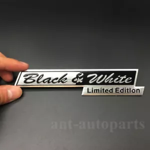 Aluminum Black & White Limited Edition Car Trunk Decal Sticker Badge Emblem - Picture 1 of 3
