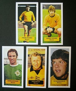 Group of 5 WOLVES Score UK football trade cards DOUGAN BAILEY KNOWLES - 5 of 16