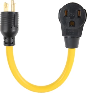 NEMA L14-30P Male to 6-50R Female Plug Adapter 4 Prong to 3 Prong Twist-Lock Wel - Picture 1 of 12