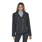 La Marey Tweed Coat With Pockets Loose Fit Soft Material Size L, 16-18 - Black