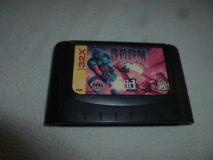SEGA GENESIS 32X VIDEO GAME DOOM CARTRIDGE ONLY CART HORROR SHOOTER - Picture 1 of 2