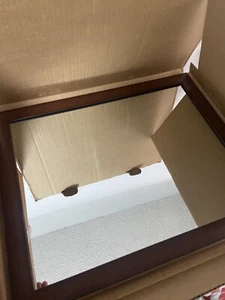 Mahogany 16 X 20 Accent Wooden Wall Mirror - Picture 1 of 5