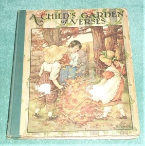 HARDCOVER BUCH von ROBERT LOUIS STEVENSON ""EIN KINDERGARTEN DER VERSE"" (1930) - Bild 1 von 6
