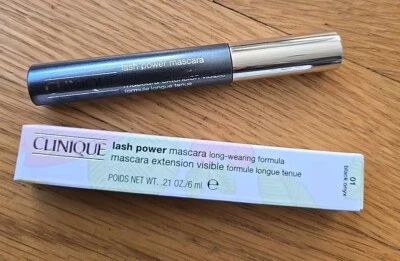 Máscara de pestañas CLINIQUE Lash Power fórmula de larga duración 01 ónix negro 0,21 oz - NUEVA Foto 1 de 2