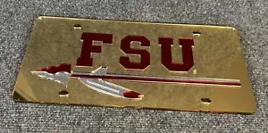 Targa lancia FSU oro acrilico a specchio FSU Florida State made in licenza USA - Foto 1 di 7