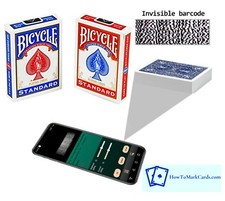 Infrared Barcode side marked Bicycle cards  Luminous Ink - Magic